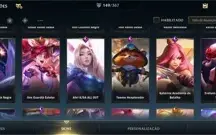 Conta Wild Rift com 151 Skins, 45 no lol, E valorant