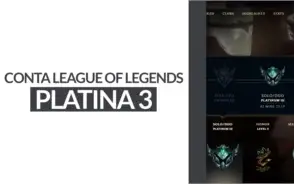 LEAGUE OF LEGENDS CONTA | PLATINA 3 • 27 CAMPEÕES • 4 SKINS