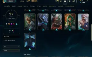 Unranked com 27 Champs e 55 Skins ( SERVIDOR LAS )