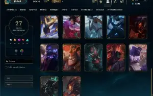 Unranked com 27 Champs e 55 Skins ( SERVIDOR LAS )