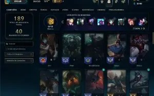 Unranked com 27 Champs e 55 Skins ( SERVIDOR LAS )