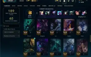 Unranked com 27 Champs e 55 Skins ( SERVIDOR LAS )