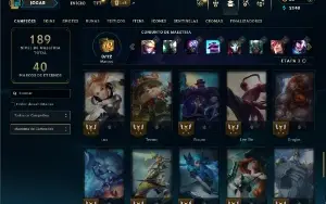 Unranked com 27 Champs e 55 Skins ( SERVIDOR LAS )