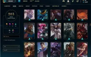 Conta prata 2 com TODOS os champs e 203 Skins ( NIVEL 500 )