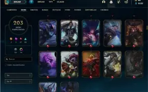Conta prata 2 com TODOS os champs e 203 Skins ( NIVEL 500 )