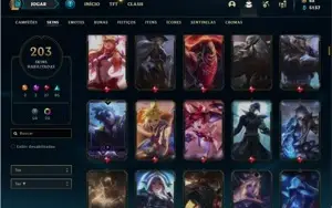 Conta prata 2 com TODOS os champs e 203 Skins ( NIVEL 500 )