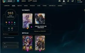 Conta prata 2 com TODOS os champs e 203 Skins ( NIVEL 500 )