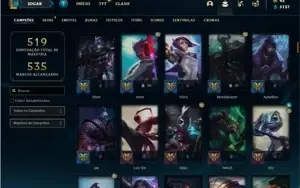 Conta prata 2 com TODOS os champs e 203 Skins ( NIVEL 500 )