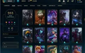 Conta prata 2 com TODOS os champs e 203 Skins ( NIVEL 500 )
