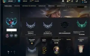 Conta prata 2 com TODOS os champs e 203 Skins ( NIVEL 500 )