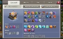 CONTA CV 11 MURO FULL CLASH OF CLANS + Decorações RARAS