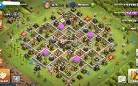 CONTA CV 11 MURO FULL CLASH OF CLANS + Decorações RARAS