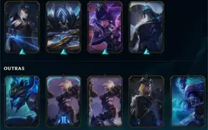 Conta LOL 1263 SKINS (SKINS RARAS) BLACK ALISTAR/CORKI OVNI