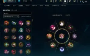 Conta lol nível 720 rank esmeralda4 com 441 skins +contaVava