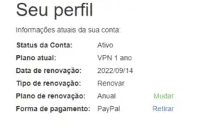 IP VANISH (VPN) 1 ANO Data de renovação:2022/09/14