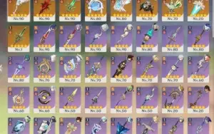 Conta Genshin 24 Personagens 5⭐ 9 Armas 5⭐