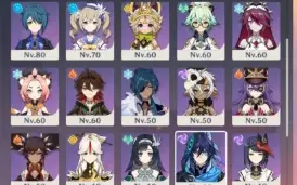 Conta Genshin 24 Personagens 5⭐ 9 Armas 5⭐