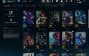 Unranked com 30 Champs e 9 Skins