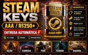 Steam Keys AAA Surpresa | Jogos Acima de R$250