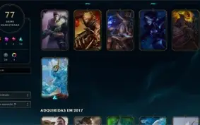 CONTA LEAGUE OF LEGENDS NVL 197 MUITAS SKINS BARATO