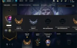 Conta prata 1 com 55 Champs e 34 Skins + 6 Cromas