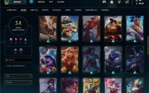 Conta prata 1 com 55 Champs e 34 Skins + 6 Cromas