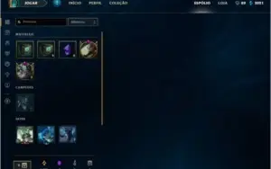 Conta platina com algumas skins