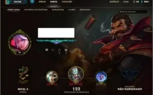 Conta platina com algumas skins