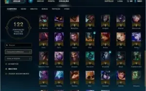 Conta platina com algumas skins