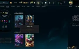 Conta LoL 1550 skins, incluindo pax TF e kayle juíza