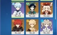 Conta Genshin Impact com Venti Diluc Keqing Klee e Childe
