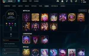 Conta prata 2 com TODOS os champs e  433 Skins + 2 Prestigio