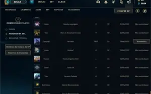 Conta prata 2 com TODOS os champs e  433 Skins + 2 Prestigio