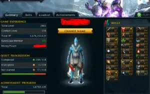 Conta Runescape maxed pra sair rápido.