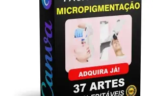 Pack Canva Micropigmentação Vol 2 - 37 Artes Editáveis
