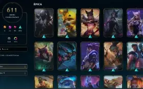 Conta Esmeralda 611 Skins / Com Todos Os Campeões