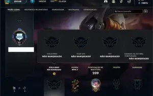 Conta Unranked com 82 Champs e 77 Skins