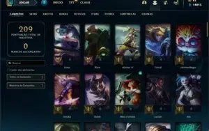 Conta Unranked com 82 Champs e 77 Skins