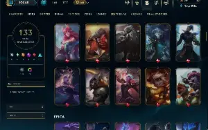 Ouro 2 com TODOS os champs e 133 Skins ( MONO JG )