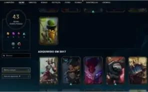 Conta LoL Gold 5 mmr bom ganhando entre 21 e 23pdl