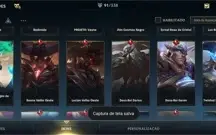 Conta mestre completa, com 92 skins lendárias e épica