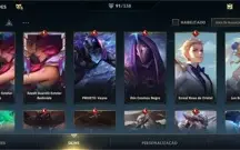 Conta mestre completa, com 92 skins lendárias e épica