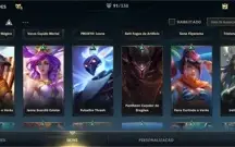 Conta mestre completa, com 92 skins lendárias e épica