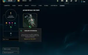 Conta diamante 2 com 28 Champs e 5 Skins ( 70 PDL )