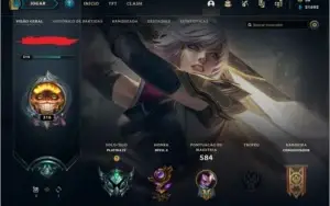 Conta LoL Platína- 386 skins - mmr bom!