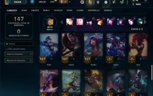 Unranked com 45 Champs e 18 Skins