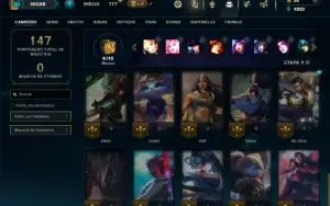 Unranked com 45 Champs e 18 Skins