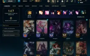 Unranked com 45 Champs e 18 Skins
