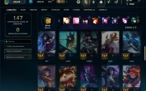Unranked com 45 Champs e 18 Skins