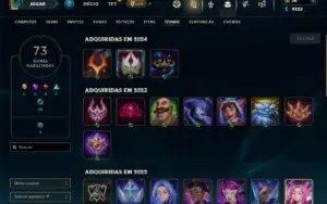Unranked com 45 Champs e 18 Skins